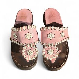 Jack Rogers Pink and Brown Kids Sandals